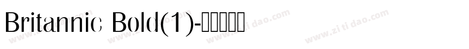 Britannic Bold(1)字体转换